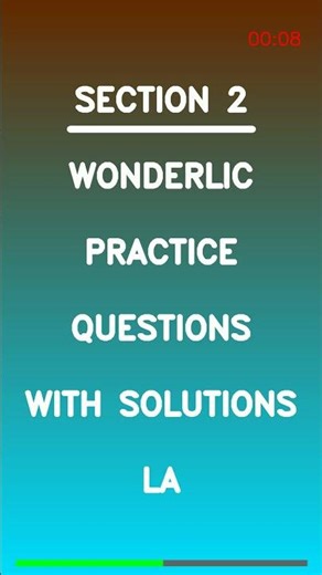 Wonderlic Practice Questions with Solutions La Latest