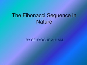 The Fibonacci Sequence in Nature - SlideServe
