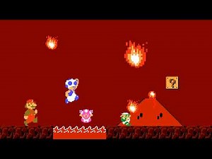 SMM2 Concept: SMB1 Volcano Theme