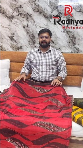 Red♥️♣️Black light weight party wear saree collection 2026 💫#blacksaree #youtube #viralsaree #surat