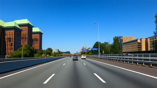 Wie ist es, über die Autobahn um Amsterdam zu fahren?