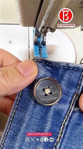 Sewing on buttons