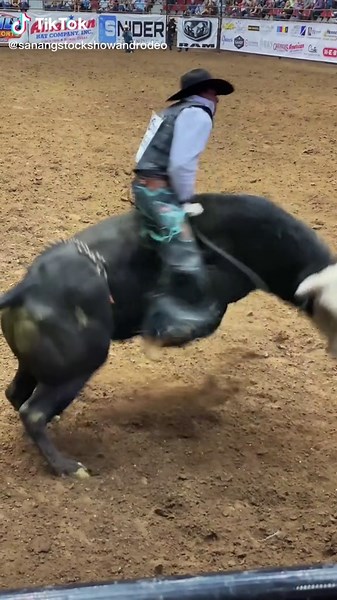 Hold on tight. We’re going for a spin. #thisISrodeo #prca #bullriding #cowboy #rodeotok #professionalcowboy