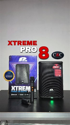 🔥 ¡Potencia portátil en tus manos! El ProAudio Xtreme Pro 8 llegó para ofrecer sonido profesional en cualquier lugar. Con 120W RMS, woofer de 8", micrófono inalámbrico y batería de larga duración, es perfecto para músicos, conferencistas, animadores y DJs. Además, incorpora mezclador de 3 canales, reproductor USB, Bluetooth 5.0 y función TWS, dándote todo lo que necesitas para tus eventos en movimiento. 🔊 Compacto, potente y totalmente versátil. ¿Listo para subir el nivel? 📲 Contáctanos y ase