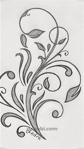 How to draw a simple Flourish Design Pencil Drawing #dagubi #drawing #andrekroeker