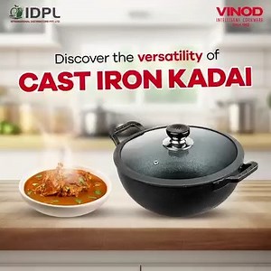 Meet the ultimate kitchen superstar⭐-the Vinod Cast Iron Kadai! This multi-functional wonder does it all when it comes to cooking your favorite meals💫🥘 #VinodIntelligentCookware #MakeMagicHappen #ScienceOfCooking #VinodCookware #VinodPlatinumFullBasketRange | Vinod Cookware - Nepal