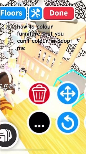 how to colour furniture that you can't colour in adopt me