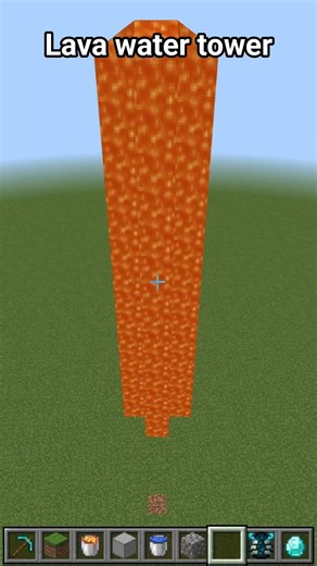 Crafting Lava Water Tower in Minecraft