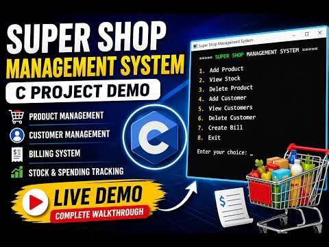 Super Shop Management System (C Project Demo)
