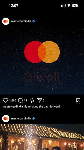 This Diwali, it’s not just about the lights, but the little moments we share, the smiles & joy that brighten every heart. Now that's priceless! ✨ Wishing you all a very Happy Diwali!! 🪔♥️💛 #HappyDiwali #Mastercard #Priceless #Moments | Mastercard
