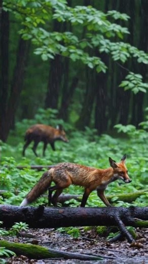 wild animals and rain