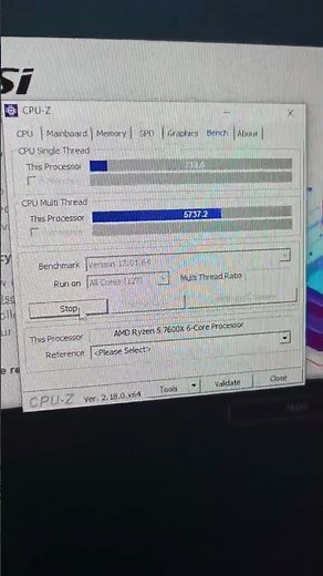 Ryzen 5 7600X on CPU-Z