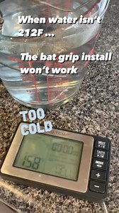 The easiest way to install a bat grip or fix an install, if you don’t have a heat gun- use boiling water at 212F. If it didn’t work, the water wasn’t hot enough. Did you know when you pour water into a measuring cup - it loses 10-20 F instantly, making it too cold to install properly. When you use 212F - like from the recommended electric kettle - voila - it works :) . . . . . #justaddwater #batgrip #howtoinstallabatgrip #baseball #softball | Sniper Skin Custom Fit Grips