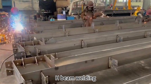 Strong structures start with perfect welds! ⚡️ Strong welds, solid structure. 💪 We strive to ensure safety and ability in every structure we build. #foryoupage #fyp #hbeamwelding #steelstructure #fabricationworks #industialworkshop #steelwarehouse