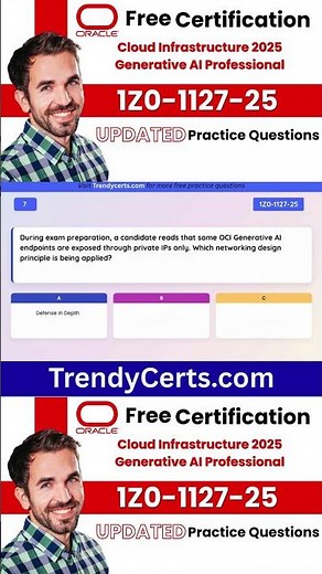 1Z0-1127-25 Practice Test | Generative AI Professional MCQs #Oracle #AI