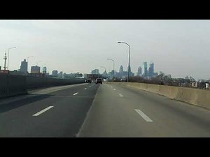 Delaware Expressway (Interstate 95 Exits 26 to 22) southbound