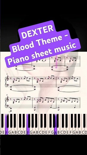 Dexter - Blood Theme | Piano Sheet Music | #Shorts #learnpiano #pianotutorial #pianocover #edenkeys
