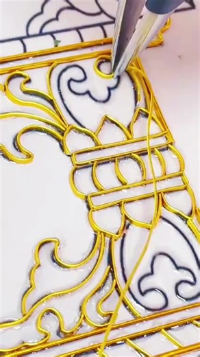 Small gold wire, all patterns can be created.#handmade #art #Gift