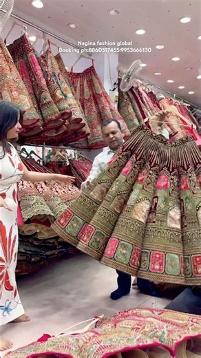 lehenga wholesale market in delhi @naginafashion55 #wedding#shortsfeed #weddingdress #designer