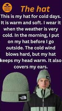 the hat simple and perfect for beginners: Vocabulary in English through stories #learnenglish