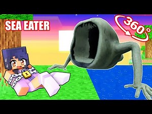 Aphmau Kidnapped by SEA EATER in Minecraft - Gameplay 360°