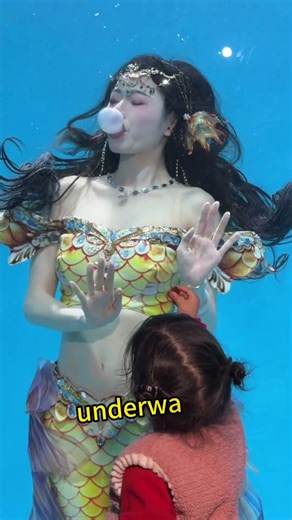 Amazing bubble blowing mermaid#funny #surprise