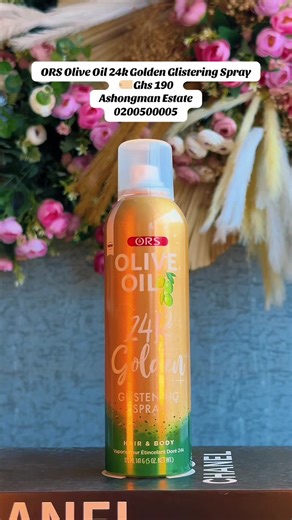 ORS Olive Oil 24k Golden Glistering Spray 🏷️Ghs 190 📍Ashongman Estate 💬0200500005 #ors #oliveoil #24kgolden #hairspray