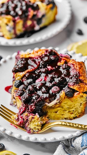 Carmen Sturdy on Instagram: "This Blueberry & Cream Cheese Croissant Casserole served with blueberry sauce is the perfect breakfast to make for the mom in your life on Mother’s Day. The casserole and sauce can be prepped a day in advance then simply pop it in the oven and warm the sauce before serving. So easy! To get the recipe comment RECIPE and I will send you a link or click the link in my bio #breakfast #brunch #croissant https://www.everylastbite.com/croissant-breakfast-casserole/"