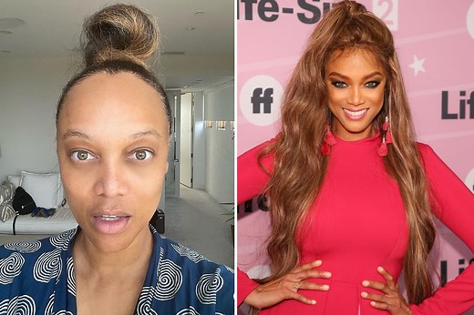 Tyra Banks stuns with makeup and wig-free snap as she's praised for fresh look