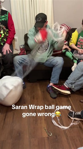 We had a ball!😂😉 This ball was huge and took us 2 and a half hours to get through! #saranwrapball #christmas #christmasgames #christmasparty #foryoupageofficiall
