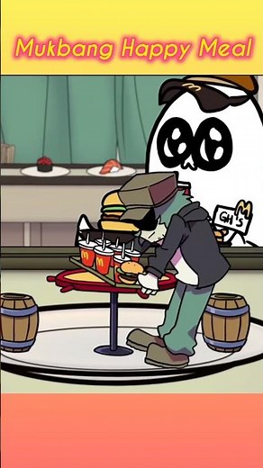Mukbang Happy Meal [FNF Animation] #fnf #fridaynightfunkin #shorts
