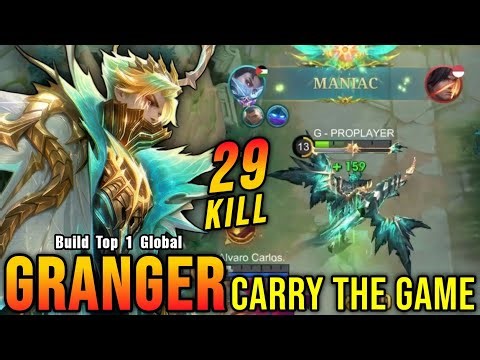 29 Kills + MANIAC!! Granger Carry The Game!! - Build Top 1 Global Granger ~ MLBB