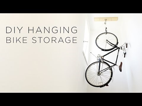 DIY Hanging Bike Storage
