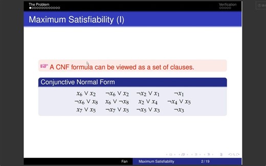 5.2 命题逻辑中的最大可满足性（MaxSAT）问题