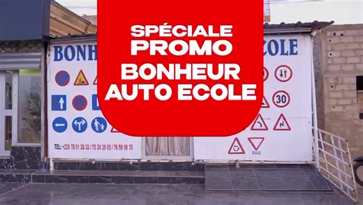 🚘 BONHEUR AUTO-ÉCOLE –VOTRE PARTENAIRE SÛR EN CONDUITE🚦 Vous rêvez d’obtenir votre permis de conduire dans les meilleures conditions ? Avec seulement 100 000 F CFA payables par tranche, offrez-vous une formation rapide, encadrée par des professionnels passionnés. 🎯 Catégorie A1, A, B et C 📆 Cours accélérés ❄️ Salles climatisées 🎓 Formateurs expérimentés et pédagogues 📈 Suivi personnalisé jusqu’à l’obtention de votre permis Et si vous avez déjà le permis mais besoin de vous remettre à nivea
