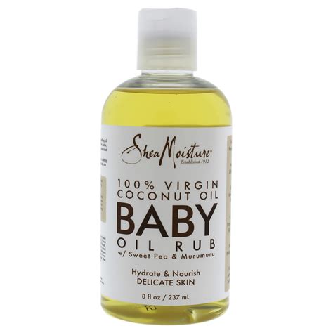 baby with coconut oil