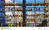 Pictures of Liquor Shelves Behind Bar