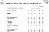 High School Cheer Score Sheet Pictures