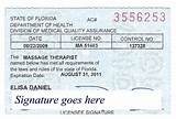 Washington Massage License Pictures