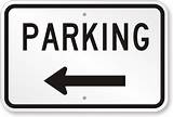 Parking Sign With Arrow Pictures