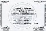 Pictures of Construction Contractor License