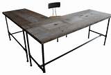 Reclaimed Wood L Shaped Desk