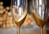 Gold Plated Champagne Flutes