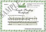 Photos of Termite Treatment Warranty Certificate