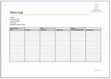 Construction Job Log Template Pictures