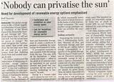 Images of Newspaper Articles On Renewable Energy