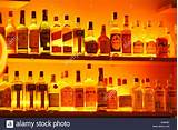 Photos of Liquor Shelves Behind Bar