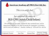 Cpr Certification License Number Pictures
