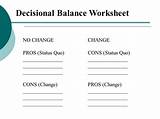 Decisional Balance Worksheet Substance Abuse Images