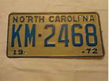 Pictures of North Carolina Car Plates